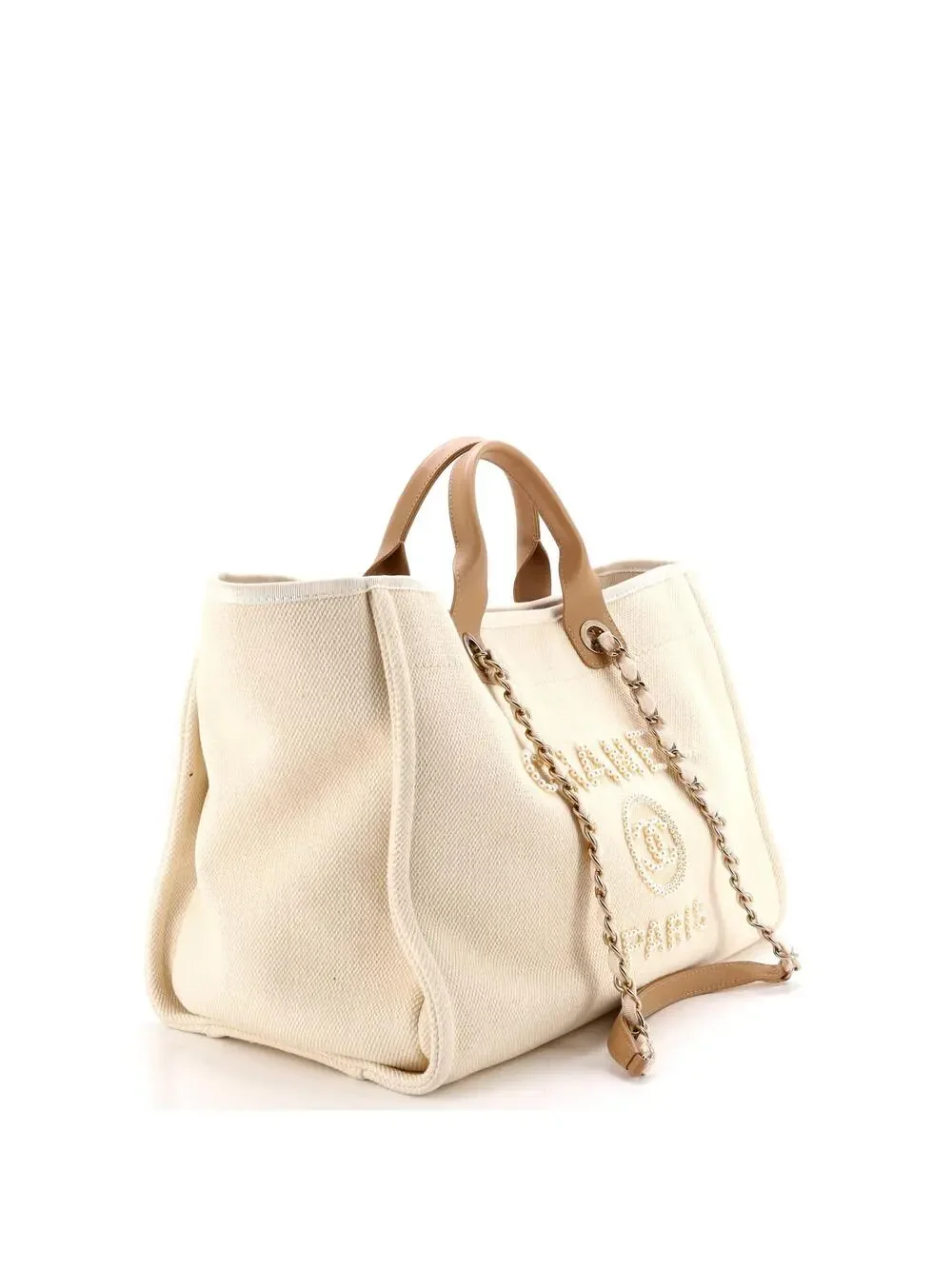 Chanel Deauville Tote Pearl Embellished #269218C47B